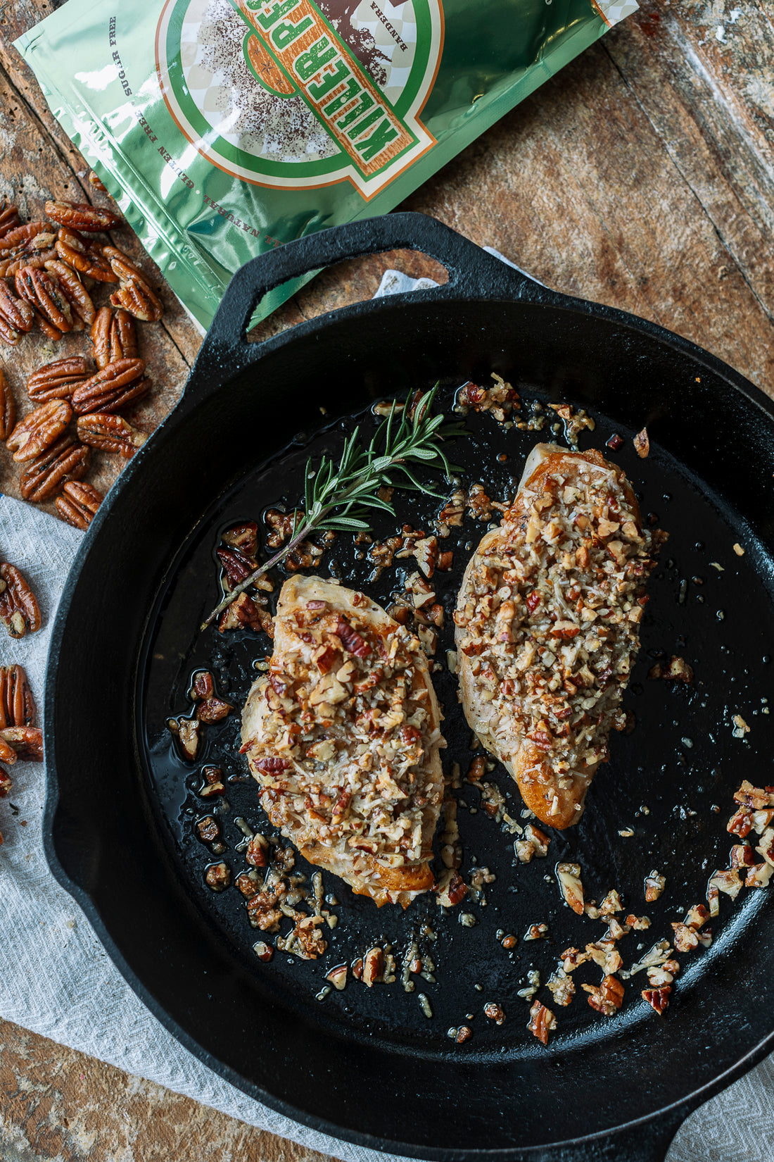 Parmesan, Rosemary Pecan Crusted Chicken